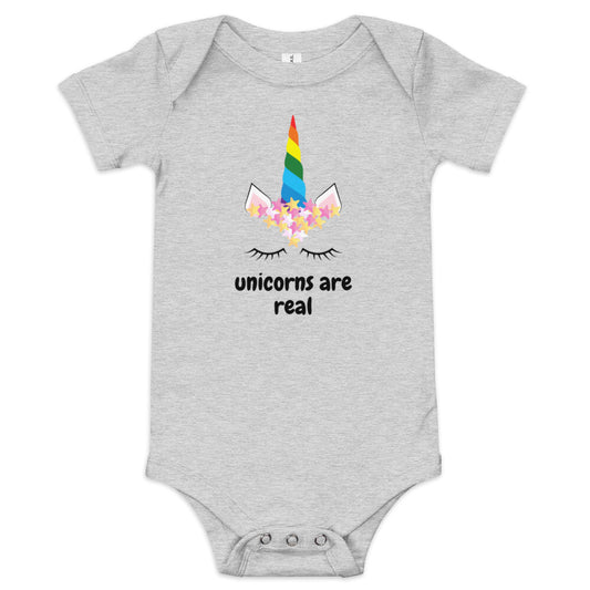 Unicorns are real short sleeve Baby Onesie Babysuit