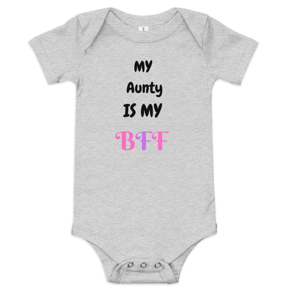 My aunty is my BFF baby short sleeve one piece/ onesie/ babysuit