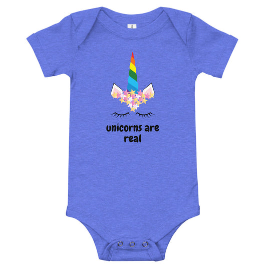 Unicorns Are Real Baby Onesie Bodysuit