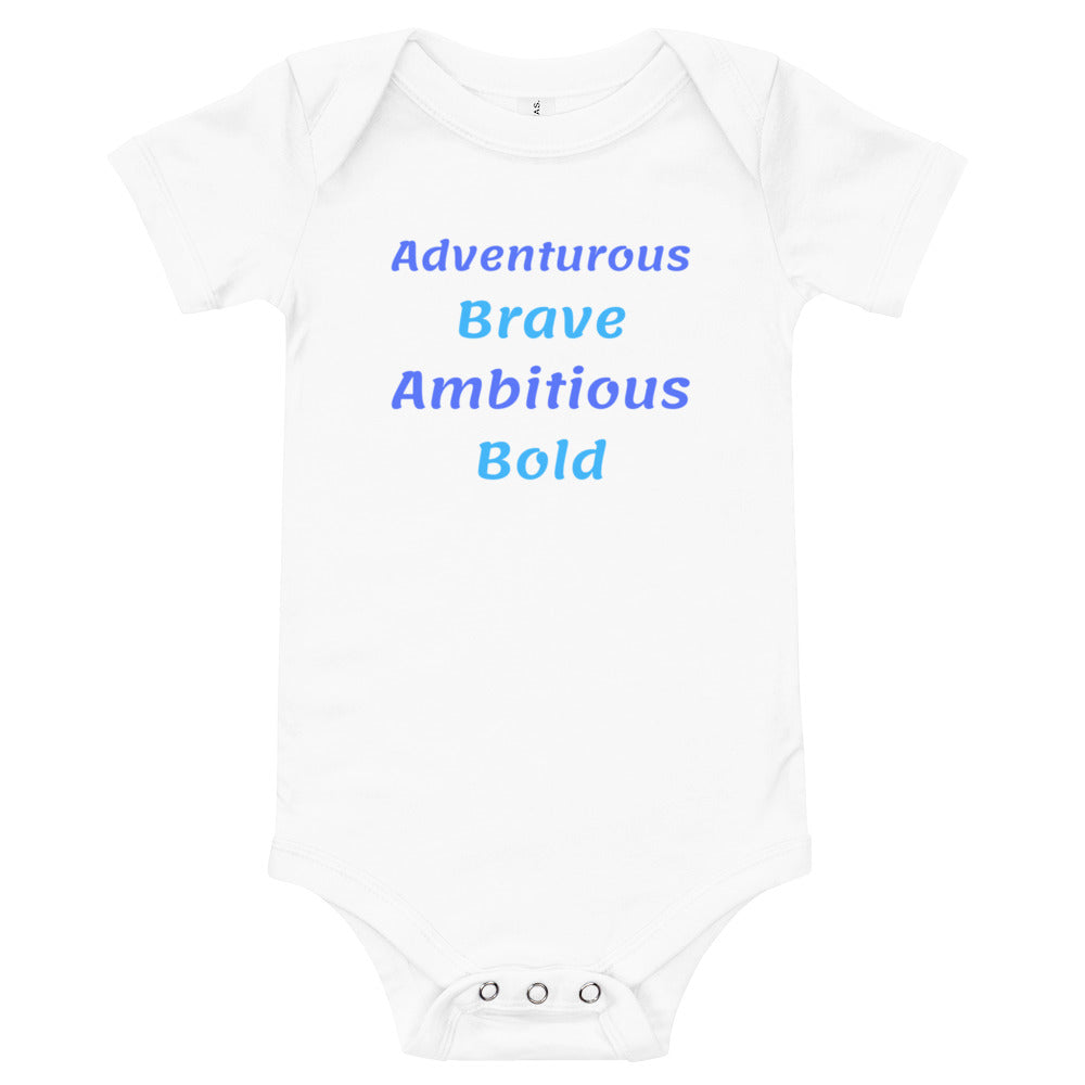 Adventurous Brave Ambitious Bold Baby Onesie Bodysuit
