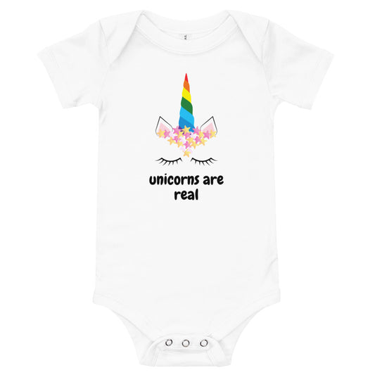 Unicorns Are Real Baby Onesie Bodysuit