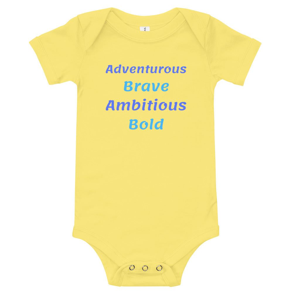 Adventurous Brave Ambitious Bold Baby Onesie Babysuit